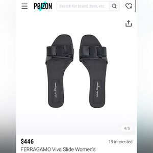 Black Salvatore Ferragamo sandals women’s size 8 1/2